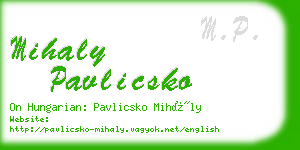 mihaly pavlicsko business card